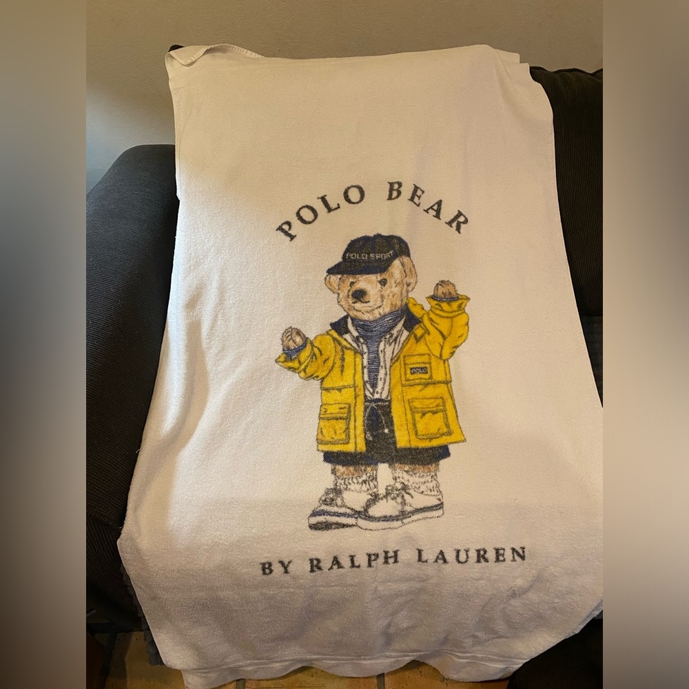 Vintage Polo Bear Ralph Lauren Large Towel